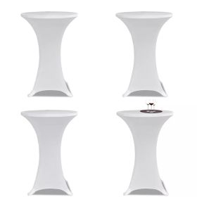Stretch Standing Table Covers 4 pcs 28" White