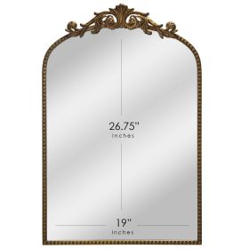 Arch Metal Wall Mirror DÃ©cor in Gold