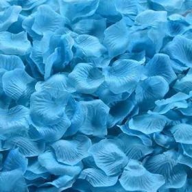 Artificial Rose Petal Artificial Flower Silk Petals Valentine Day Wedding Flower Decoration Flowers (Color: Lake Blue, size: 3000pcs)